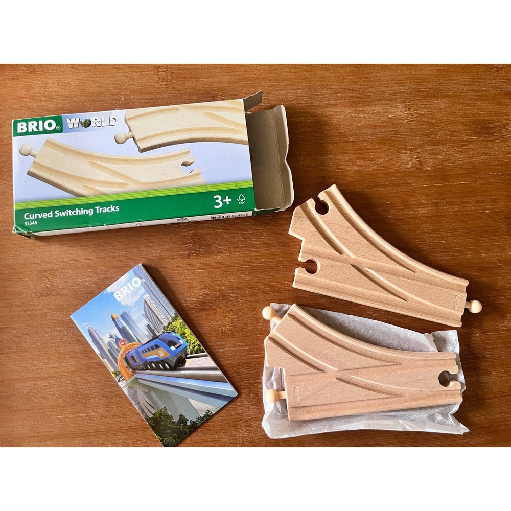 Thomas Wooden Railway BRIO World Curve point rail 33346